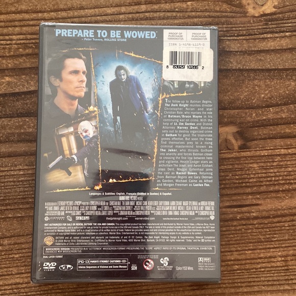Warner Brothers The Dark Knight DVD - Picture 2 of 2